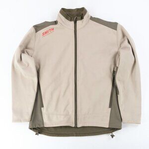 Y2k Smith Optics Performance fleece full zip Beige Brown Sz. Med Soft Shell